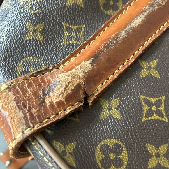 Louis Vuitton Vintage Monogram Suitcase Travel Bag Luggage Vachetta Leather - Picture 12 of 16